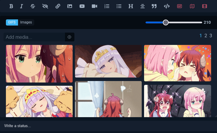 An example of a gif keyboard.